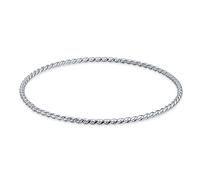 Bling Jewelry Woven Rope Thin Cable Round Stackable Braided Twisted Bangle Bracelet For Women Girlfriend .925 Sterling Silver