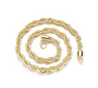 Bling King London Gold Twisted Rope Chain, 12mm Thick 30 Inch Long