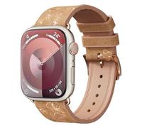Bling Leather Silicone Hybrid Band for Apple Watch Bands 42mm 41mm 40mm 38mm 46mm 45mm 44mm Ultra/2 49mm Women,Glitter Floral Sparkly Pattern Strap for iWatch Band Series 10 9 8 7 6 5 4 3 SE/2nd Ultra