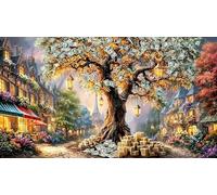 Bling-lips-surrounded-by-money-and-gems 1000 Piece Recycled Paper Puzzle Game Challenging Puzzles Fun Present & Activity for Home for Adults and Kids Age 12 Years + 38x26/1000pcs