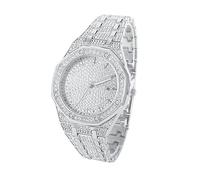 Bling Man Watch with Bracelet Ice Out Gold Watch Man Quartz Watch Relogio Iced Watch