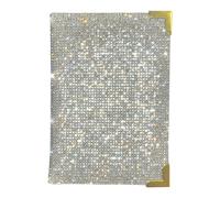 Bling Passport Holder, Diamond Passport Cover, Travel Documents Organizer Protector, Rhinestone Wallet, Luggage Tag, Vacation Essential Accessory, Gift for Women and Men, Silver/Gold Edge, Luxury