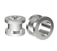 Bling Piercing 2pc 12mm Tunnels Gauges for Men Women Screw Flesh Earrings Ear Plugs Metal Double Flared Steel