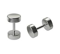 Bling Piercing 2pc Illusion 2g 316L Surgical Steel Barbell Ear Stud Plugs Earrings 16g 1.2mm Fake Cheater Gauges 6mm