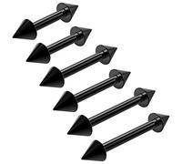 Bling Piercing 3pc 16g 1.2mm Black Barbell Cartilage Bar Earring Spike Tragus Forward Helix Eyebrow 6mm 8mm 10mm