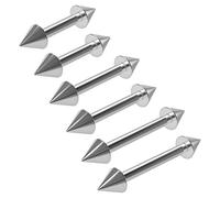 Bling Piercing 3pc 16g 1.2mm Stainless Steel Barbell Cartilage Bar Earring Spikes Tragus Forward Helix Eyebrow 6mm 8mm 10mm