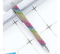 Bling Rhinestone Ballpoint Pen, Bright Sparkling Luxury Signature Pen Office Supply Business Gift(rainbow)