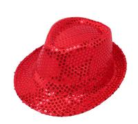 Bling Sequin Fedora Hat for Kids Glitter Jazz Caps,Dance Performance & Party Accessory Hip Hop Shining Short Brim Bowler Hat Fancy Dress for Parties,Halloween, Cosplay Events