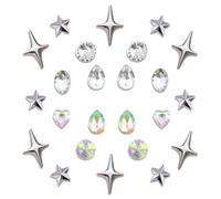Bling Shoes Charms Crystal Luxury Shoe Accessories DIY Shoe Decoration, These Bling Shoe Charms Can Make Your Shoes Gleaming and party Gift, 24pcs Peals, 1