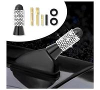 Bling Short Car Antenna Replacement,1.37" Stubby Antenna with 4PCS Screws & 2PCS Rubber Gaskets,Universal Automotive Exterior Accessories Vehicle Antenna for Truck Car (White)