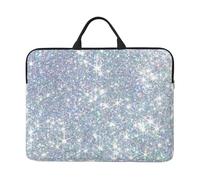 Bling Silver Printed Glitter, 14 Inch Laptop Sleeve, Notebook Bag Laptop Case Sleeve Briefcase with Handle