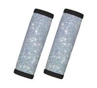 Bling Silver Printed Glitter, 2 Pcs Luggage Handle Wrap Grips, Comfort Soft Handle Covers Luggage Tag