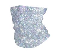 Bling Silver Printed Glitter,Bandana Neck Gaiters Multifunctional Headwear Scarf Face Shield Headband Neck Warmer Tube
