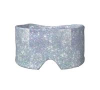 Bling Silver Printed Glitter, Full Eye Covers Light Blocking Eye Mask Sleep Eye and Ear Muffs