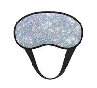 Bling Silver Printed Glitter, Full Eye Covers Light Blocking Eye Masks Blackout Sleep Eye Muffs