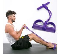 Bling Sit up Training Band Elastic with Foot Pedal and Handle, Portable Home Gym Situp Trainer for Abdomen, Waist, Arm, Yoga, Gym Stretching