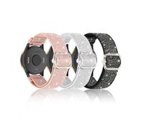 Bling Stretchy Nylon Band Compatible with Garmin Vivoactive 5/Vivoactive6/Forerunner 55/165/245, 20mm Soft Elastic Sparkly Adjustable Replacement Straps for Garmin Venu Sq 2 Watch Band for Women