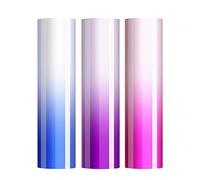 BLINGARTY Color Changing Puff Vinyl Heat Transfer, 3D Puff Heat Transfer Vinyl for T Shirts, Sunlight Sensitive UV Color Changing Vinyl for Cricut Heat Press, 25X30.5cm HTV Vinyl Pack (3 Colors)