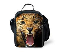 BlingBTEM Backpack with Lunch Case Pencil Box 3pcs Set Personalized Teenager Student Girls Zoo Leopard Pattern Backpacks Schoolbag DA323