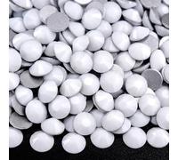Blinginbox 1440Pieces SS10/2.7-2.9mm Flat Back Crystal Rhinestones Round Gems for Nail Art,Solid White