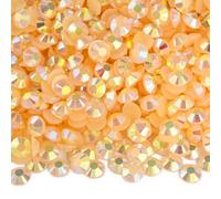 Blinginbox 2000pcs 5mm SS20 Resin Rhinestones Non-Hotfix Stones Diamonds for DIY Crafts Decoration Nails Face Eyes Makeup Body Art Phone Cases Bags Greeting Cards Books Gems Jelly Champagne AB