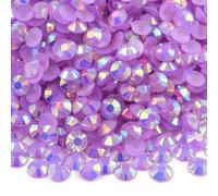 Blinginbox 3000pcs 4mm SS16 Resin Rhinestones Non-Hotfix Stones Diamonds for DIY Crafts Decoration Nails Face Eyes Makeup Body Art Phone Cases Bags Greeting Cards Books Gems Jelly lt.Amethyst AB