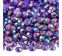 Blinginbox 3000pcs 4mm SS16 Resin Rhinestones Non-Hotfix Stones Diamonds for DIY Crafts Decoration Nails Face Eyes Makeup Body Art Phone Cases Bags Greeting Cards Books Gems Jelly Dk.Amethyst AB