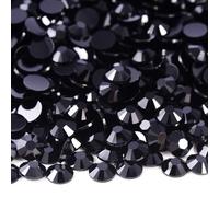 Blinginbox 3000pcs 4mm SS16 Resin Rhinestones Non-Hotfix Stones Diamonds for DIY Crafts Decoration Nails Face Eyes Makeup Body Art Phone Cases Bags Greeting Cards Books Gems Black