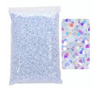 BLINGINBOX 50000pcs Flatback Rhinestones,Resin Non Hotfix Rhinestones Large Quantity Wholesale for Crafts DIY Creative Design,Clothes, Makeup,Nail Art (3mm=0.12",White AB)