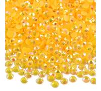 Blinginbox 6000pcs 3mm SS10 Resin Rhinestones Non-Hotfix Stones Diamonds for DIY Crafts Decoration Nails Face Eyes Makeup Body Art Phone Cases Bags Greeting Cards Books Gems Jelly Orange AB
