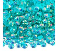 Blinginbox 6000pcs 3mm SS10 Resin Rhinestones Non-Hotfix Stones Diamonds for DIY Crafts Decoration Nails Face Eyes Makeup Body Art Phone Cases Bags Greeting Cards Books Gems Jelly DK. Aqua. AB
