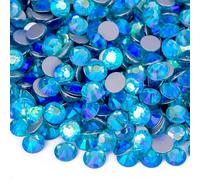 Blinginbox Aquamarine AB SS6 Flatback Rhinestones for Crafts Nail Art Decoration Sequins for Crafting Bedazzling kit Diamante Tooth gems Christmas Baubles 0.07inches 1440PCS