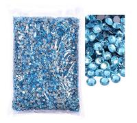 Blinginbox Aquamarine SS6 Wholesale Hotfix Rhinestones for Clothes Crafting Diamante gems Star Hair Clips Bulk14400pcs 1.9-2mm/0.07in