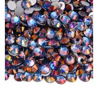 Blinginbox Flatback Rhinestones for DIY Nail Art Crafts Decorations Clothes Shoes, 1440pcs (1.9-2mm) SS6 Lt. Sapphire Light