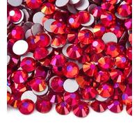 Blinginbox Flatback Rhinestones for DIY Nail Art Crafts Decorations Clothes Shoes, 1440pcs (2.7-2.9mm) SS10 Magenta Light