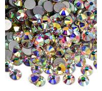 Blinginbox Flatback Rhinestones for DIY Nail Art Crafts Decorations Clothes Shoes, 1440pcs (2.7-2.9mm) SS10 Crystal AB