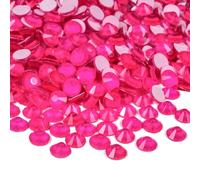 Blinginbox Flatback Rhinestones for Nails, 1440pcs Neon Gems Non-hotfix Rhinestone Glass Crystals Rhinestones for Nail Crafts Clothes Tumblers Face Makeup, Rose Neon, SS20