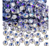 Blinginbox Hotfix Rhinestones 0.18inches Round Gems for Nails Art DIY Bags Clothes Shoes,Flatback Rhinestones for Bedazzling Craft Garment Decoration,SS20 Moonlight