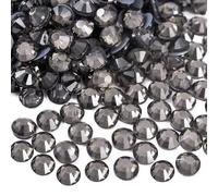 Blinginbox Hotfix Rhinestones, 1440 Pcs Crystal Hotfix Rhinestone Glass Rhinestones Round Crystal Gems Glass Stones for Clothes Shoes DIY Crafts Supplies(Black Diamond-SS6)
