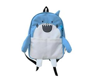 BlingKicks Cute Shark Fox Penguin Animal Kawaii Whimsical Cartoon Backpack for Adults Ita Bag, Blue, One Size