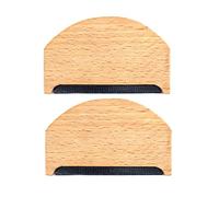 BlingKingdom 2pcs Wool Cashmere Comb Manual Portable Sweater Pill Remover Wooden Pilling Fuzz Fabric Lint Clothing Brush Tool for Garments Knitwear Woolens Scarves Coats Shaver
