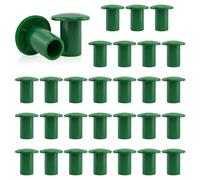 BlingKingdom 30 PCS Cane Caps Green Plastic Garden Bamboo Cane Topper Protectors for Bamboo Plant Support Sticks