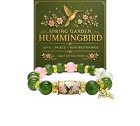 BlingNook 2026 Limited Edition Hummingbird Blessing Bracelet, Birds Bracelet Pink Purple Multicolor Beads Elastic Stretch Design Blessed Bracelets for Women Elastic Stone Beaded Jewelry