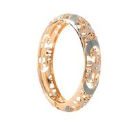 BlingNook Cloisonne Bracelet For Women, Chunky Bangle Trendy Cute Flower Enamel Bangles Multi Tone Engraved Cuff Gold Plated Bracelets Stackable Wife Jewelry Friendship Gift, One Size, Cloisonne, no