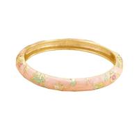 BlingNook Cloisonne Bracelet For Women, Chunky Bangle Trendy Cute Flower Enamel Bangles Multi Tone Engraved Cuff Gold Plated Bracelets Stackable Wife Jewelry Friendship Gift, One Size, Cloisonne, no