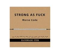 BlingNook Fck Trump Morse Code Bracelets for Women, Gift Card Activist Political For Friend Statement Beads Adults Friendship Two Tone Stackable Inspirational Bracelets Jewelry