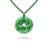 BlingNook Feng Shui Pixiu Jade Necklace for Women, Wealth Success Good Luck & Protection Charm Chinese Blessing Fortune Jewelry Gift, 17 in, Jade, No Gemstone