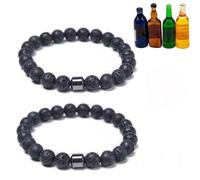 BlingNook Glame Anti Alcohol Bracelet for Women, Adjustable GM Bead Sobriety Bracelets Hemys Hematite Reduce the Urge to Drink Cravings Relieve Anxiety and Stress Jewelry for Men, Adjustable, Stone