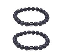 BlingNook Glame Anti Smoking Bracelet For Man, Quit Smoke Adjustable Hematite Bead Sobriety Bracelets Reduce The Urge To Cigarettes Stop Cravings Relieve Anxiety And Stress Jewelry, One Size, Hematite
