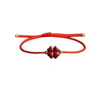 BlingNook Red String Bracelet For Women Man, Heart Shaped Lucky Rope Bracelets 3mm Mini Natural Hand Chain Charm Black Winered Cord Adjustable Trendy Stackable Good Fortune Jewelry Birthday Gift, One